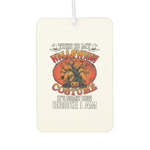 Halloween Costume Scary Broke Pumpkin Spooky Tree  Car Air Freshener