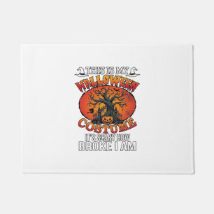 Halloween Costume Scary Broke Pumpkin Spooky Tree Doormat
