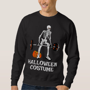 Halloween Costume Scary Skeleton With Pumpkin Coll Sweatshirt