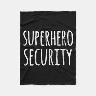 HALLOWEEN COSTUME SHIRT FUNNY SUPERHERO SECURITY FLEECE BLANKET