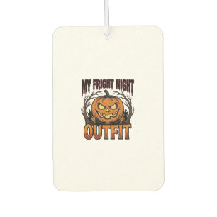Halloween Costume Shirt Spooky Pumpkin Outfit_1 Car Air Freshener