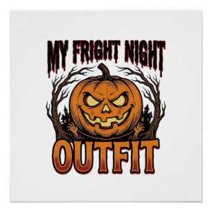Halloween Costume Shirt Spooky Pumpkin Outfit_1 Poster