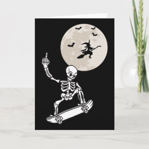 Halloween Costume Skateboard Boy Skateboarding Men Card