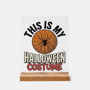 Halloween Costume Spider Web Vintage Shirt Design_ Acrylic Sign