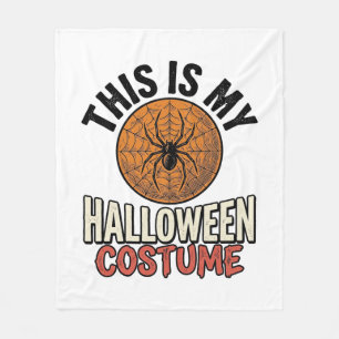 Halloween Costume Spider Web Vintage Shirt Design_ Fleece Blanket