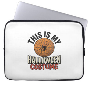 Halloween Costume Spider Web Vintage Shirt Design_ Laptop Sleeve