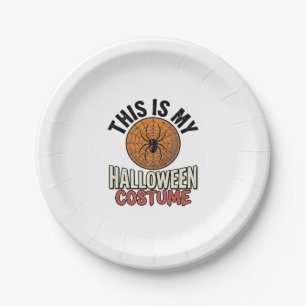 Halloween Costume Spider Web Vintage Shirt Design_ Paper Plate