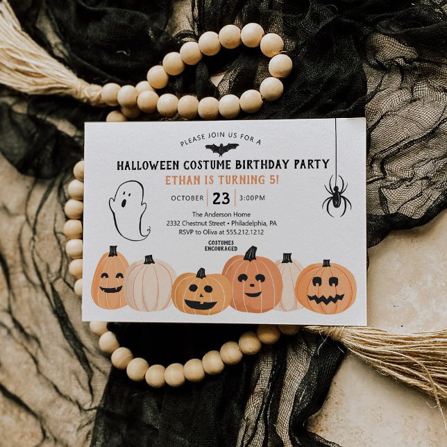 Halloween Costume Spooky Birthday Party Invitation (Creator Uploaded)