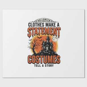 Halloween Costume Statement Vintage Vector Shirt_1 Wrapping Paper