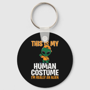 Halloween Costume This Is My Human Costume I'm Rea Key Ring