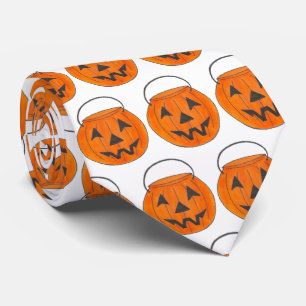 Halloween Costume Trick or Treat Orange Pumpkin Tie