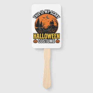 Halloween Costume Vintage Scary Hand Fan