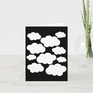 Halloween Costume White Clouds  Card