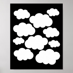 Halloween Costume White Clouds Poster