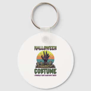 Halloween Costume Zombie Hand Graveyard Tombstones Key Ring