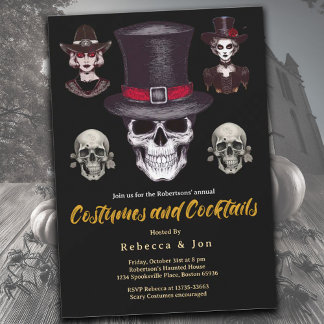 Halloween Costumes and Cocktails Party Invitation