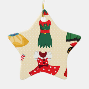 halloween costumes ceramic ornament