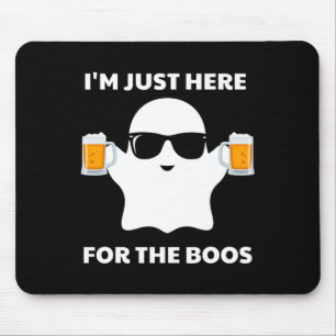 Halloween costumes I'm just here for the boos beer Mouse Pad