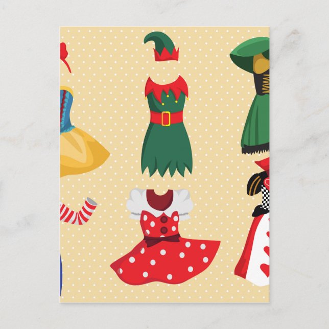 halloween costumes postcard (Front)