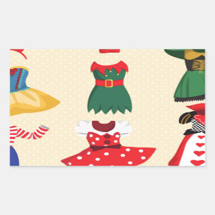 halloween costumes rectangular sticker