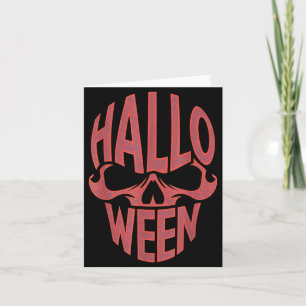Halloween Costumes Skull Typography Graphic Creepy Card