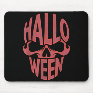 Halloween Costumes Skull Typography Graphic Creepy Mouse Pad