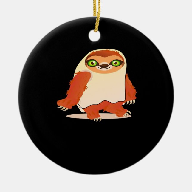 Halloween costumes sloth Oversized T-Shirt Ceramic Ornament (Front)