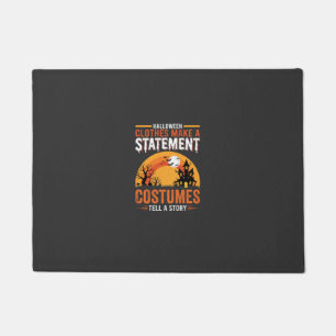 Halloween Costumes Statement Haunted House Design Doormat