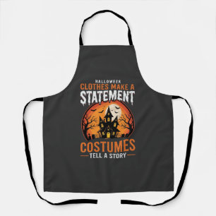 Halloween Costumes Tell a Story Haunted House Desi Apron