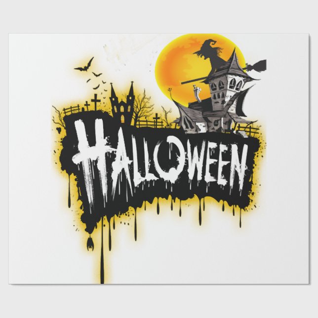 halloween costumes wrapping paper (Flat)