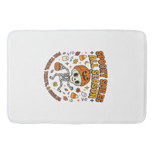 Halloween Cosy Skeleton Celebration Bath Mat