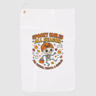 Halloween Cosy Skeleton Celebration Golf Towel