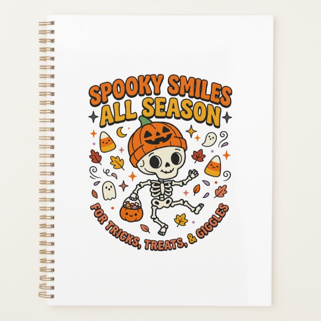 Halloween Cosy Skeleton Celebration Planner (Front)