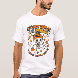 Halloween Cosy Skeleton Celebration T-Shirt
