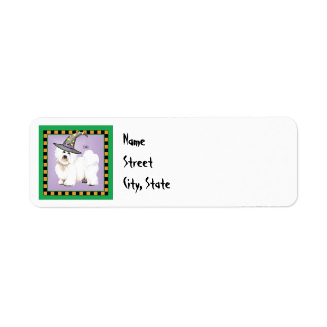 Halloween Coton de Tulear Label Return Address Label (Front)