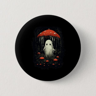 Halloween Cottagecore Ghost Mushroom Spooky 6 Cm Round Badge