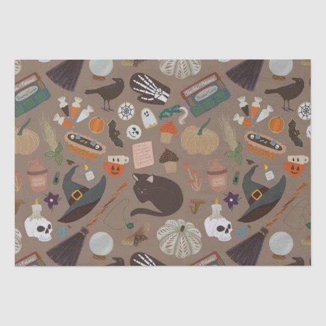 Halloween Cottagecore Tissue Paper (Front)