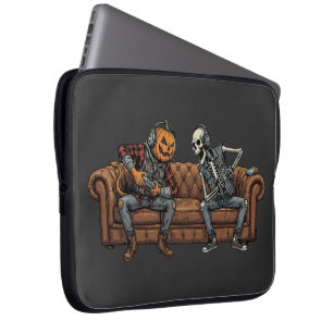 Halloween Couch Co-Op Gaming Duo Laptop Sleeve