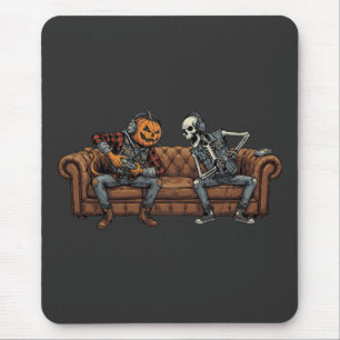 Halloween Couch Co-Op Gaming Duo Mouse Pad