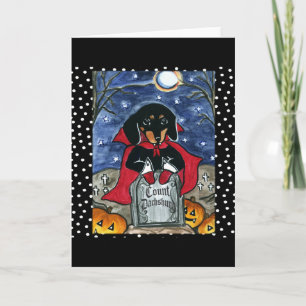 Halloween Count  Dachshund Card