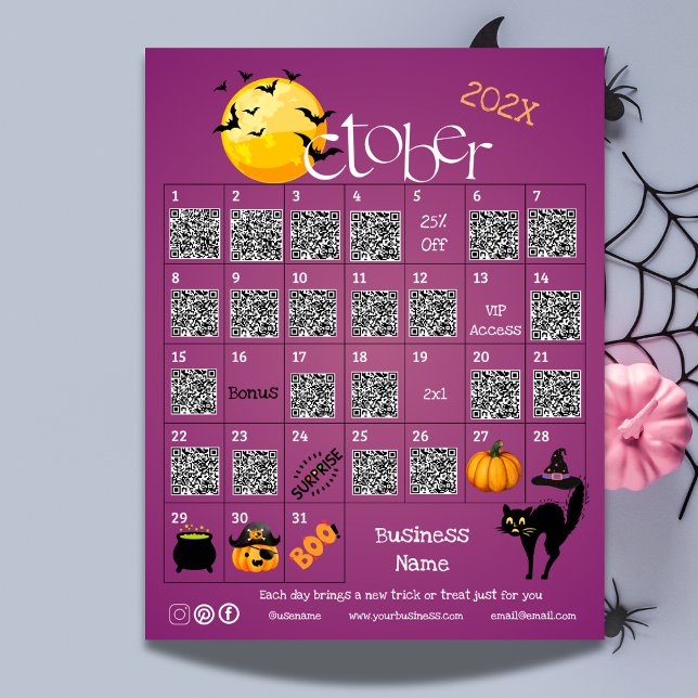 Halloween Countdown Advent Calendar Business Promo (Halloween Countdown Advent Calendar Business Promo)