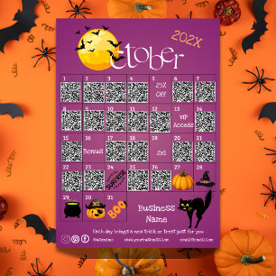 Halloween Countdown Advent Calendar Business Promo Flyer