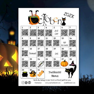 Halloween Countdown Advent Calendar Business Promo Flyer