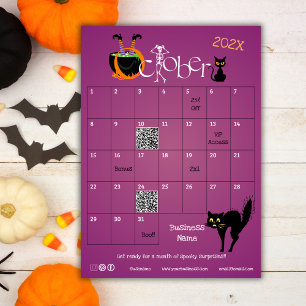 Halloween Countdown Advent Calendar Promotion Gift Invitation