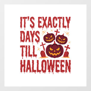 Halloween Countdown Pumpkins Graveyard Horror Typo
