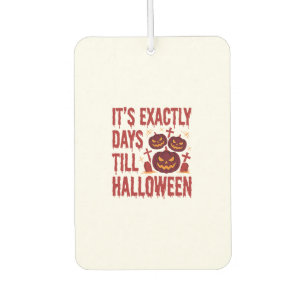 Halloween Countdown Pumpkins Graveyard Horror Typo Car Air Freshener