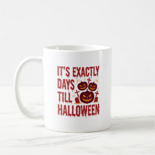 Halloween Countdown Pumpkins Graveyard Horror Typo Coffee Mug