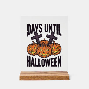 Halloween Countdown Shirt Vintage Pumpkin Design_1 Acrylic Sign
