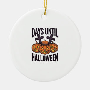 Halloween Countdown Shirt Vintage Pumpkin Design_1 Ceramic Ornament