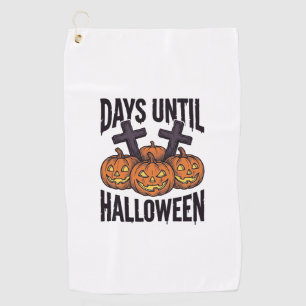Halloween Countdown Shirt Vintage Pumpkin Design_1 Golf Towel